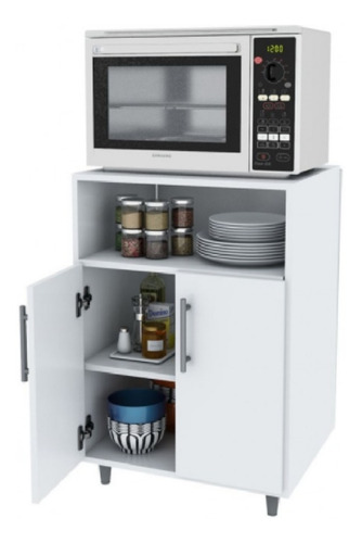 Imagen 1 de 5 de Mueble Para Microondas Organizador Horno Kit Cocina Kromo-s