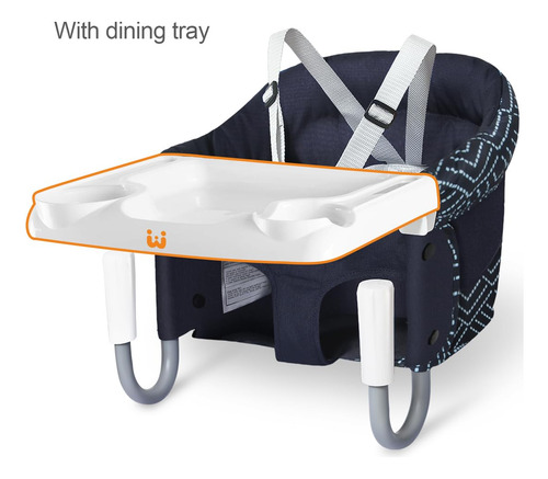 Silla Alta Con Gancho Con Bandeja, Silla Alta Portátil Para