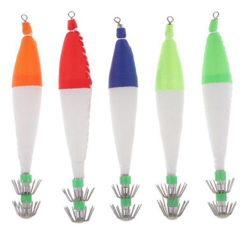3 X 5x Cebo De Pesca Calamar Gancho Pesca Ganchillo Tackle