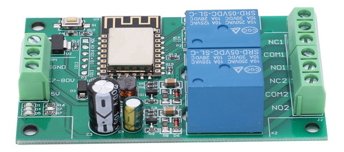 Módulo De Relé Wi Fi De Doble Canal Pcb Dc 880v Para Esp8266