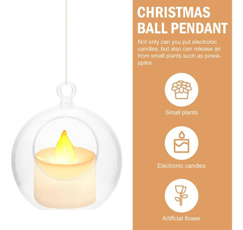 10 Piezas De Navidad Globo Colgante De Plástico Transparente