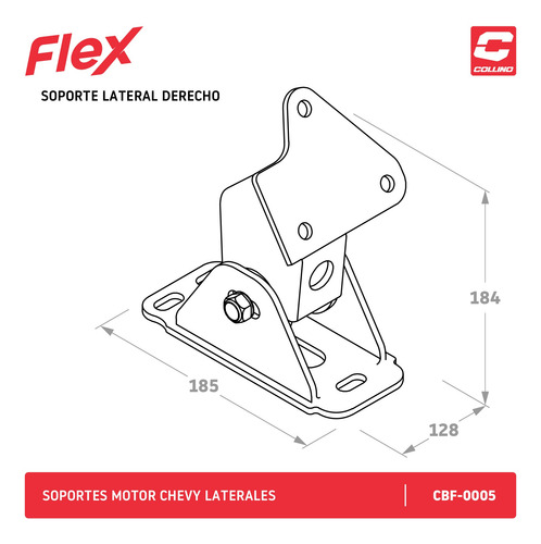 Imagen 3 de 7 de Soportes De Motor Collino Chevy Coupe Bujes Elastomero Full