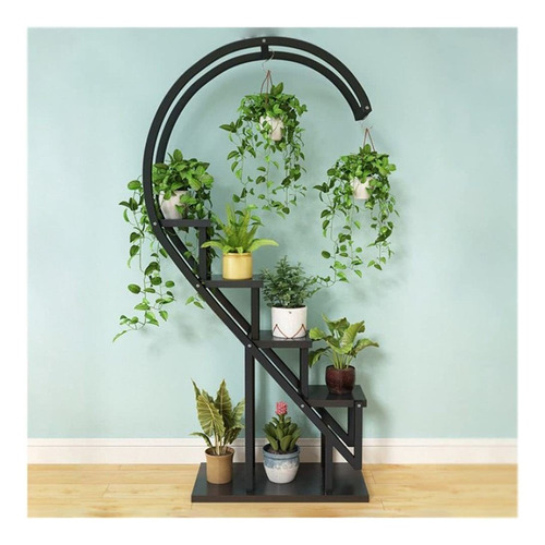 Soporte Hierro Forjado Para Decoracion Flor Escalera