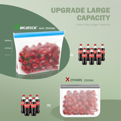 Bolsas De Almacenamiento Reutilizables Ideatech Stand Up, Si