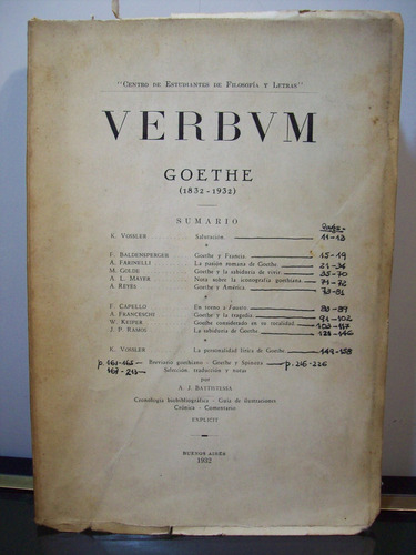 Adp Verbvm Goethe Centro De Estudiante De Filosofia Y Letras