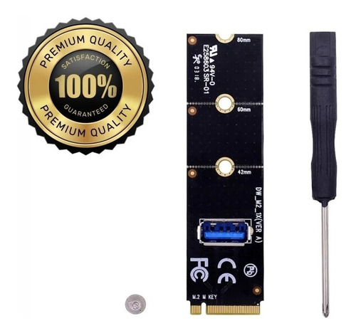 Imagen 3 de 8 de Adaptador Ngff M.2 A Pcie 1x Mineria Riser M2 A Usb Premium