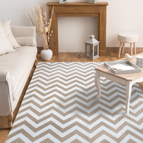 Imagem 4 de 9 de Tapetes Sala Geométrico Quarto Chevron 1,32 X 2,00 New Promo