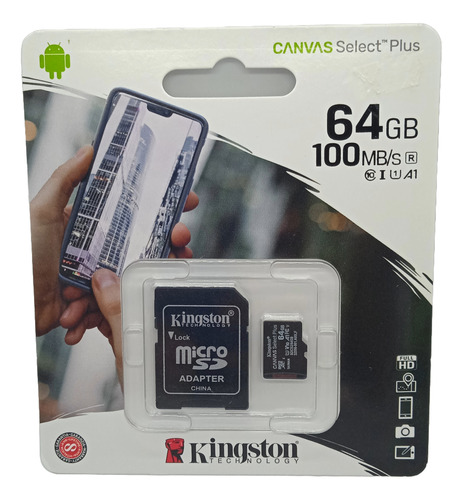 Kingston Microsd Xc 64gb Full Hd Sdcs2 100mb/s