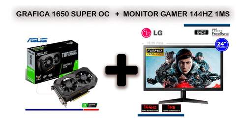 Placa De Video Gtx 1650s Asus Tuf + Monitor Gamer LG 144hz 