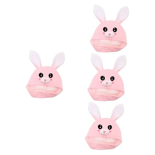 Nolitoy 4pcs Orejas De Conejo Para Pascua, Gorro Decorativo Prop De Conejito, Beanie Con Orejas De Conejo Para Mujeres Y Niñas Adolescentes