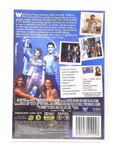 Imagen 2 de 2 de Disney Lizzie Mcguire Estrella Pop Hilary Duff Dvd Nuevo