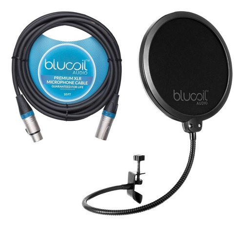 Imagen 1 de 6 de Cable Xlr 3m Premium Y Filtro Screen Para Micrófonos Estudio