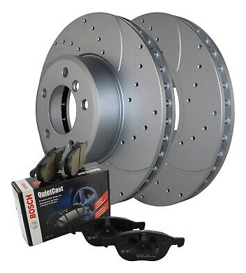 Front Brake Kit 324mm Drilled Disc Rotors & Bosch Semi-m Lld