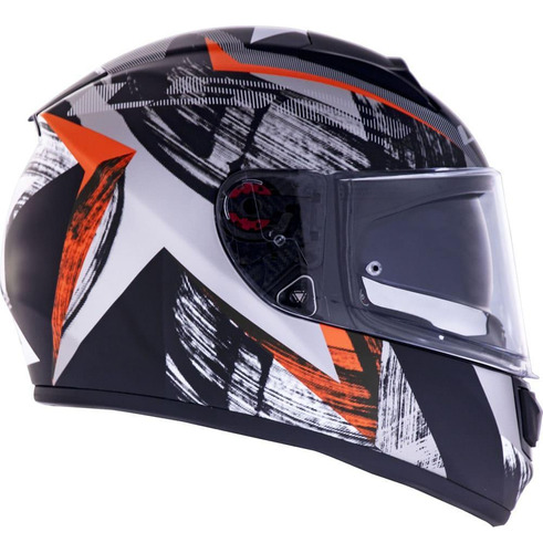 Capacete Ls2 Ff397 Vector Evo Scratch Preto E Vermelho Tama