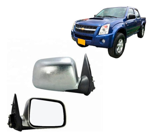 Espejo Der Para Chevrolet Dmax 2009 Manual  Cromado