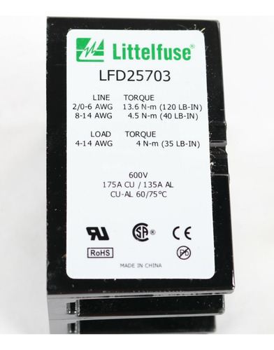 New Lfd25703 Littelfuse Electrical Distribution Block 3- Ccs