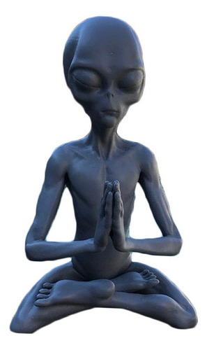 Estatuilla De Jardín Con Adorno Alienígena Meditativo