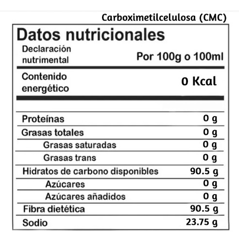 Cmc Carboximetilcelulosa 100 Gramos