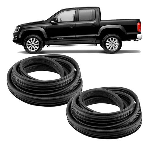 Par Guarnição Porta Lateral Amarok 2010 A 2020 Traseiro