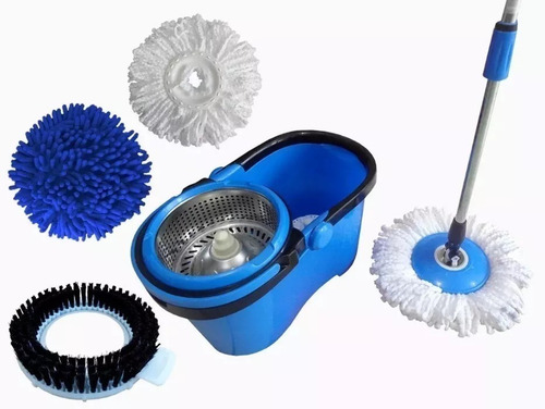Balde Perfect Mop 360º Com 3 Refis Mop Limpeza