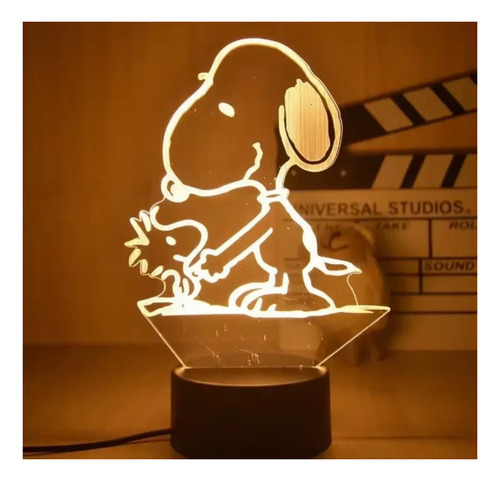 Lámpara De Mesa Led Diseño Snoopy