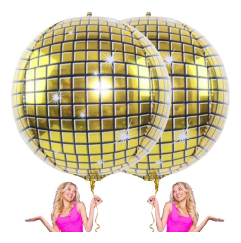 Globo Metalizado Disco D Orbz Gigante 150 Cm 60 Pulgadas X2u