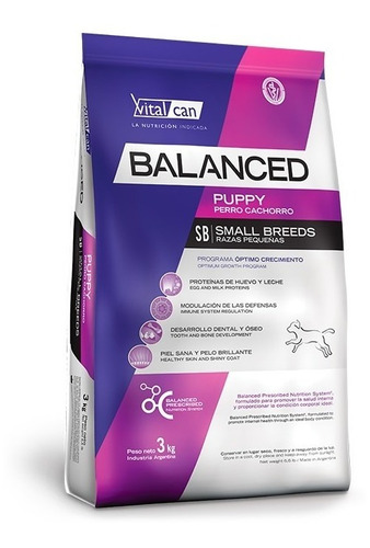 Alimento Balanced Cachorro Razas Pequeñas 3 Kg