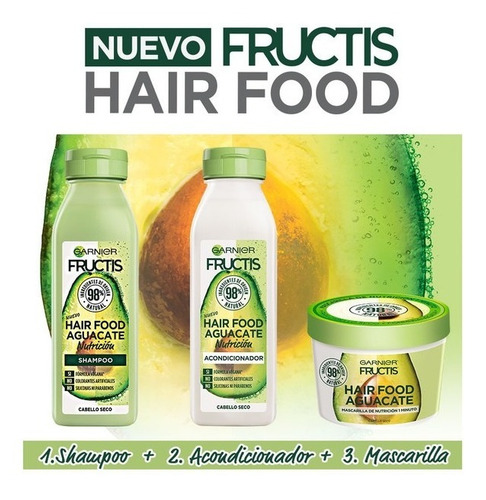 Imagen 1 de 5 de Kit Garnier Fructis Hair Food Aguacate Rutina Completa