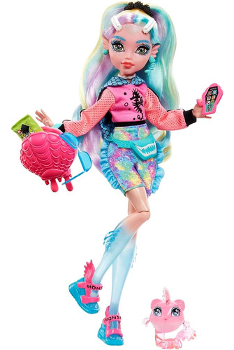 Monster High Doll, Lagoona Blue Con Accesorios Y Mascota Pir