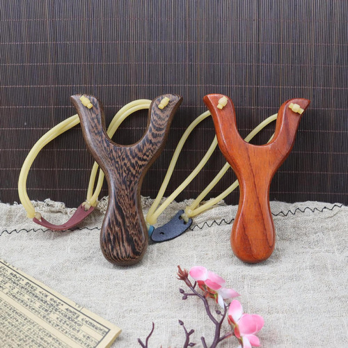 L 2 Tirachinas De Madera Con Banda Elástica, Juguete
