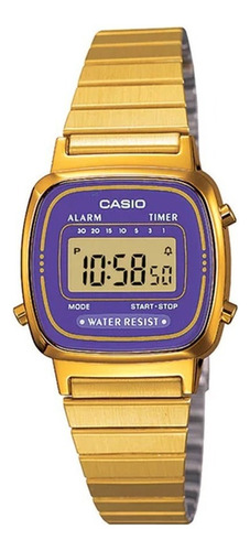 Reloj Casio Retro La670wga | Linea Vintage | S Fondo Violeta