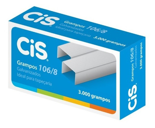 Grampo 106/8 Cis Galvanizado Tapeceiro Cx 3.000 Unidades