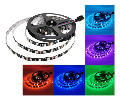 Tira Luz Led Rgb Que Cambia Color 16.4 Pie Ft 300 Smd