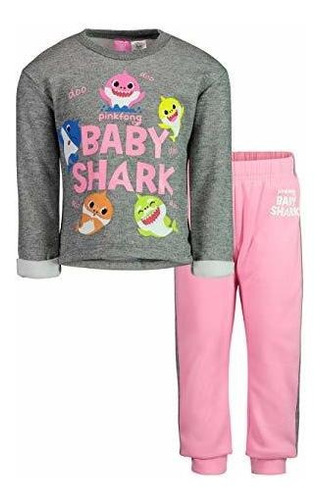 Conjunto Baby Shark (camiseta Manga Larga Y Pantalón)