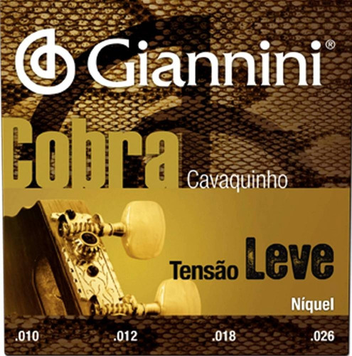 Encordoamento Cavaquinho Giannini Niquel Tensao Leve