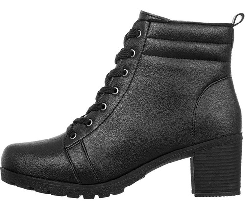 Coturno Feminino Bota Tratorada Salto Baixo Confortável