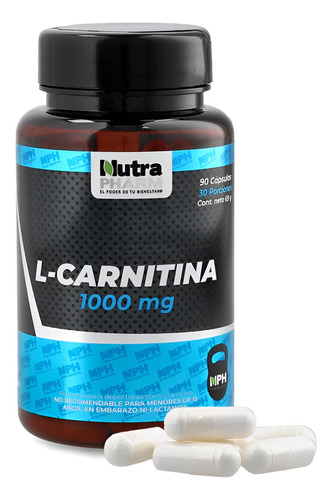 L - Carnitina 1000mg 90 Capsulas Nutrapharm. 