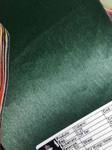 Coberxil Percalux Verde Escovado Metálico Por Metro Forração