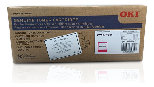 Toner Original Oki 44318602 C710/c711 Magenta