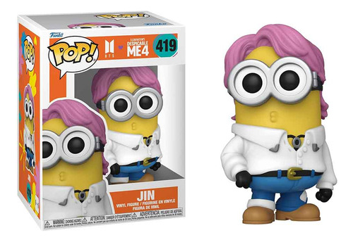 Jin Minion Funko Pop 419 Despicable Me 4 & Bts Minions