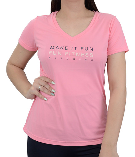 Camiseta Feminina Alto Giro Skin Fit Make Rosa Lemonade - 23