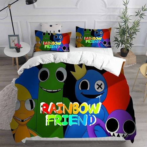 Funda Nórdica Rainbow Friend, Juego De Cama Tamaño Queen