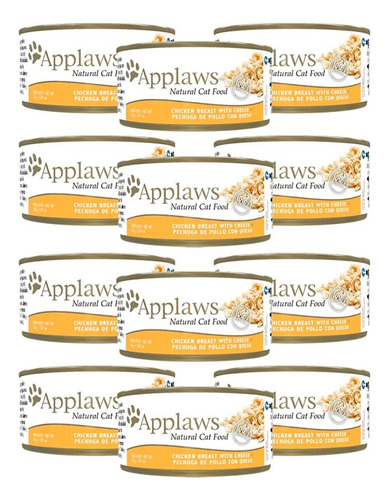 Applaws Pechuga De Pollo Con Queso - Alimento Gatos 70gr X12