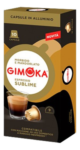 Cápsulas De Café Gimoka Espresso Sublime Aluminio 10 Cápsula