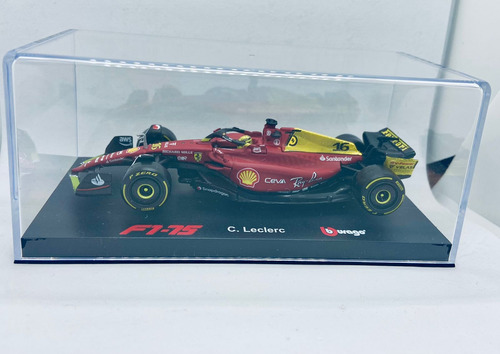 Ferrari 1/43 F1-75 Charles Lecrerc Bburago 2022 (acrílico)