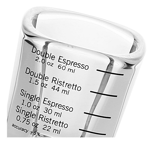 Ba 2 Vasos De Chupito Espresso Vasos De Medición Líquidos De