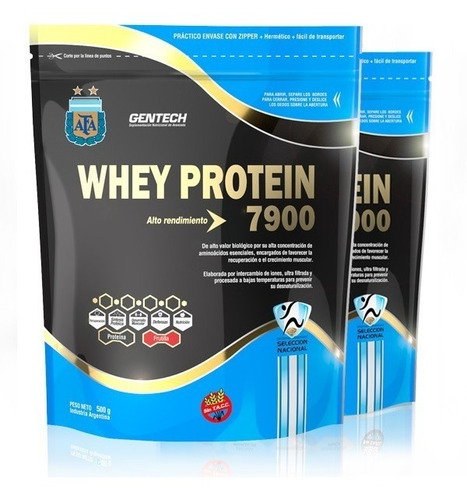 Proteina Gentech Whey Protein 7900 Afa 500 Gramos