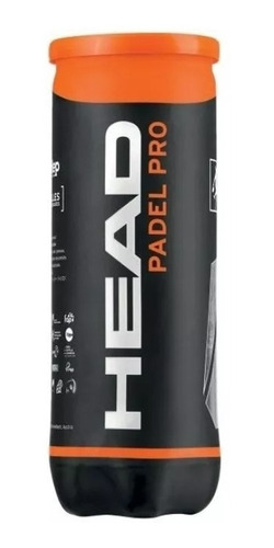 Tubo Pelotas Padel Head X3 Premium Profesional World P Tour