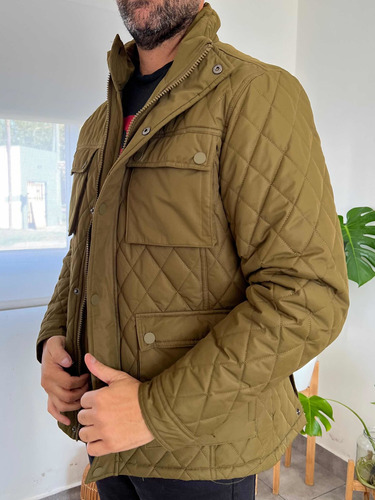 Campera Hombre Verde Militar