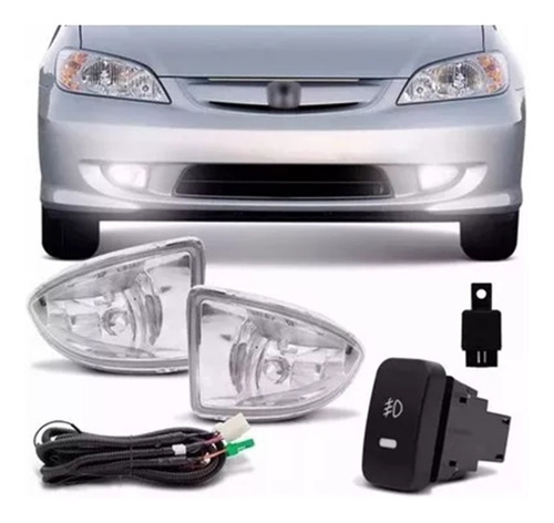 Kit Faros Auxiliares Antiniebla Honda Civic 2004 2005 2006